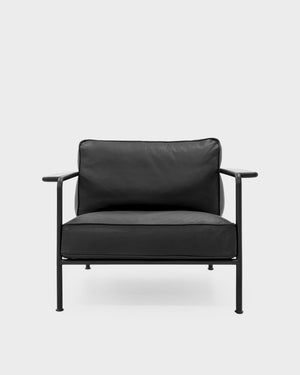 Aero Large Lounge Chair - Black Parma Leather