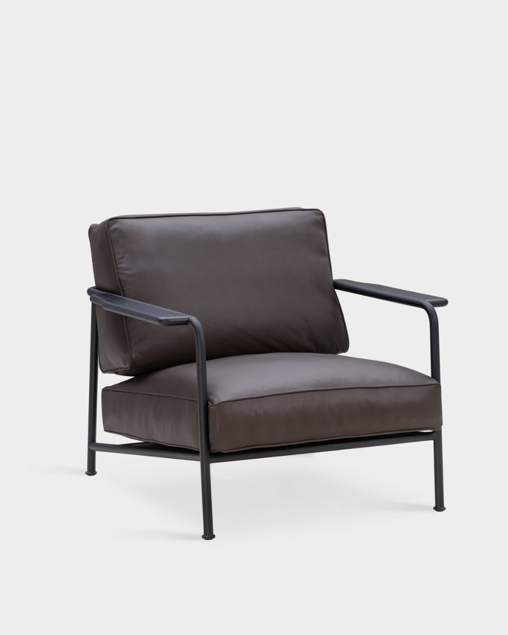 Aero Medium Lounge Chair - Mocca Parma Leather