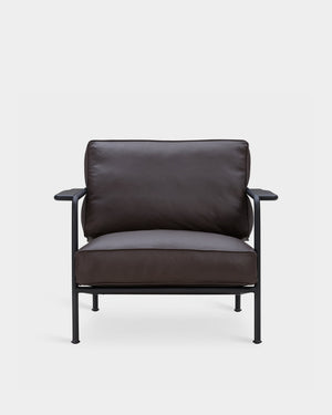 Aero Medium Lounge Chair - Mocca Parma Leather
