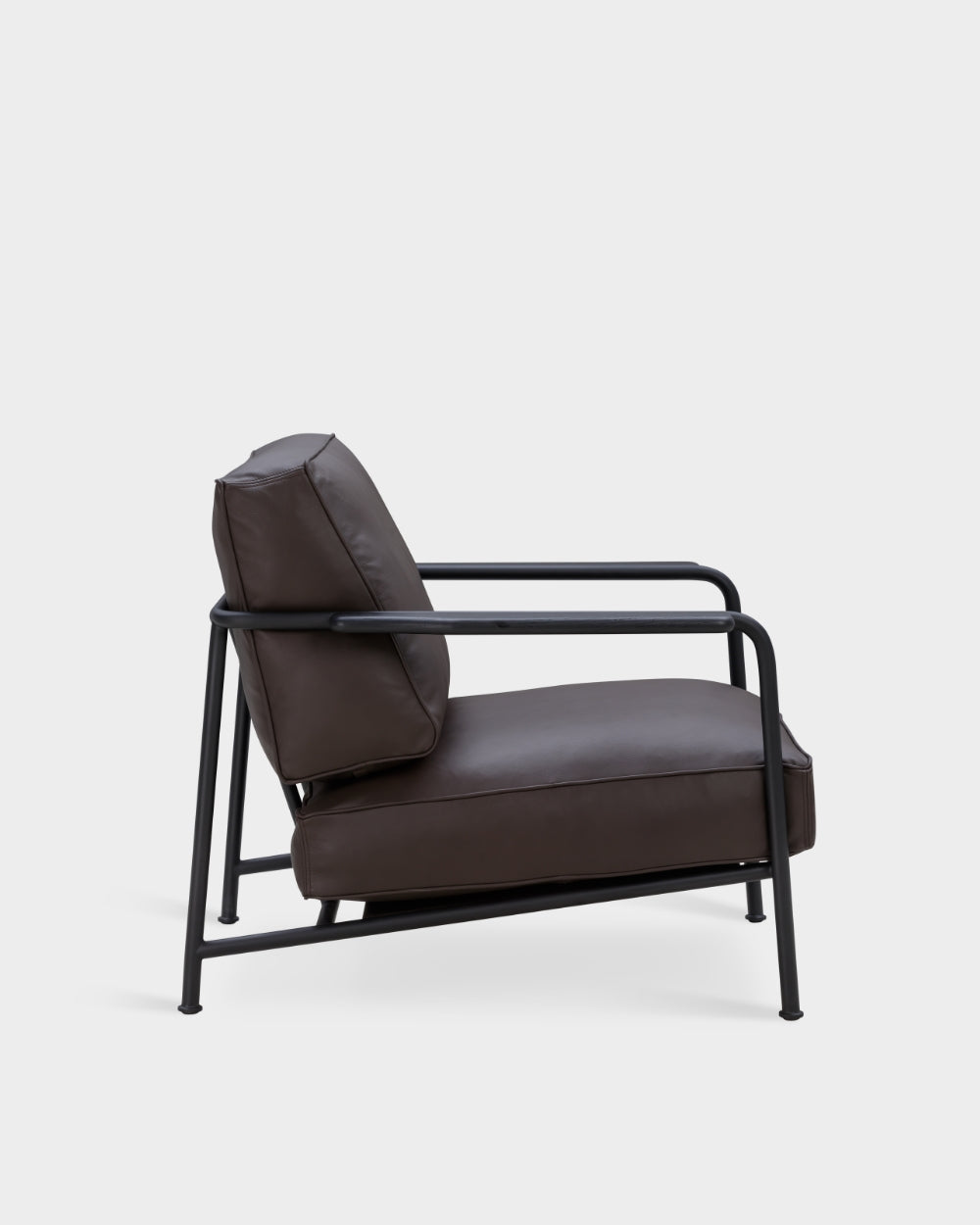 Aero Medium Lounge Chair - Mocca Parma Leather