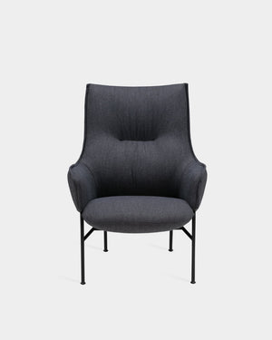 Aloe High Back Lounge Chair - Dark Grey-Monta 08