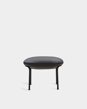 Aloe Stool - Black Parma Leather