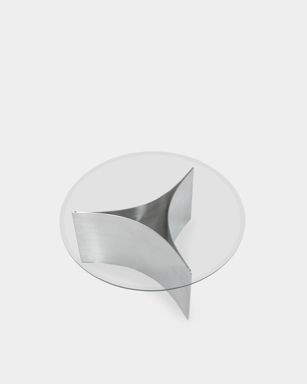 Arc Table - 750mm - Brushed Steel