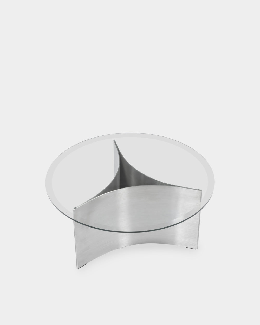 Arc Table - 750mm - Brushed Steel