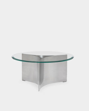 Arc Table - 750mm - Brushed Steel