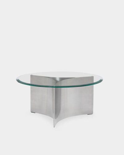 Arc Table - 750mm - Brushed Steel