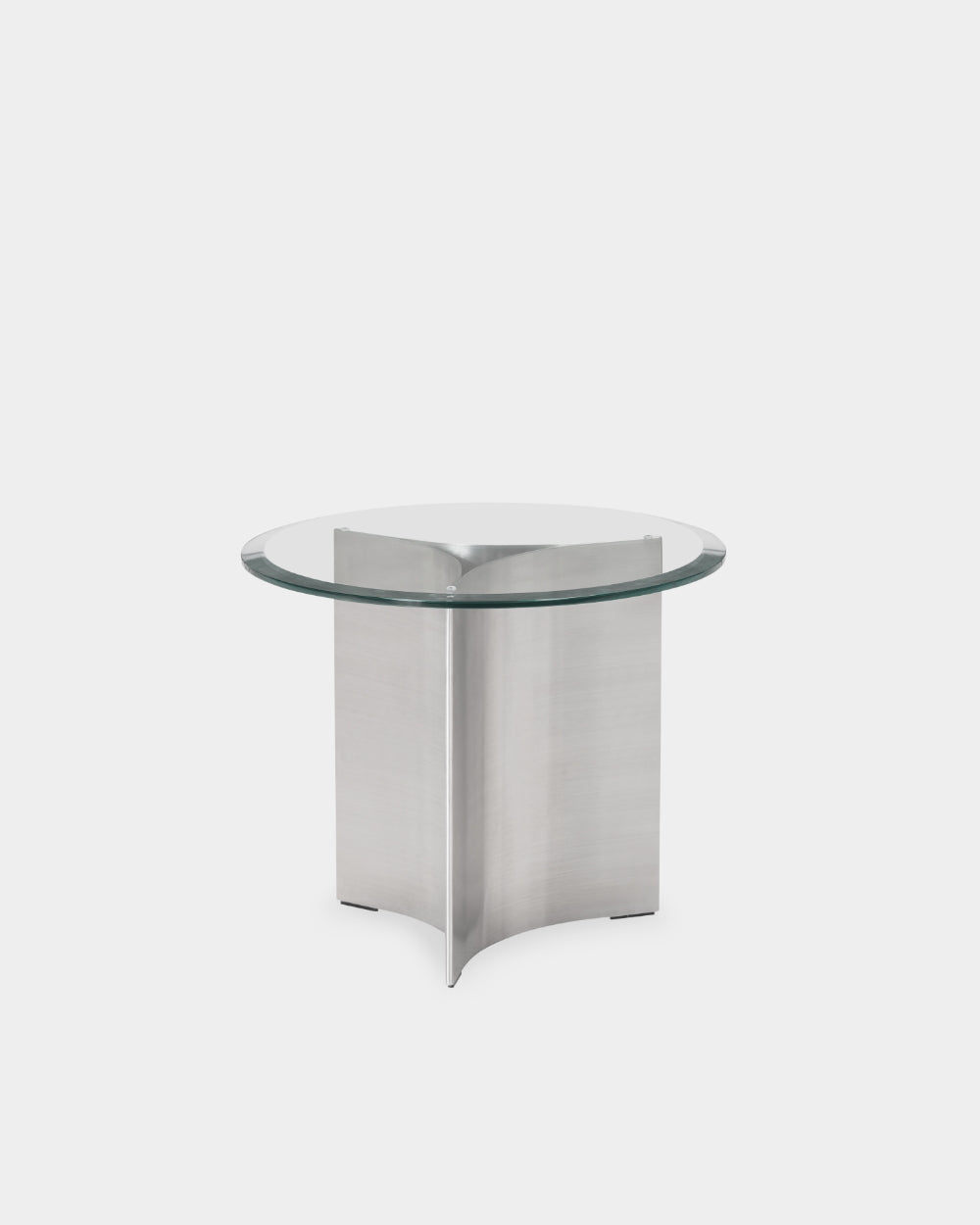 Arc Table - 500mm - Brushed Steel