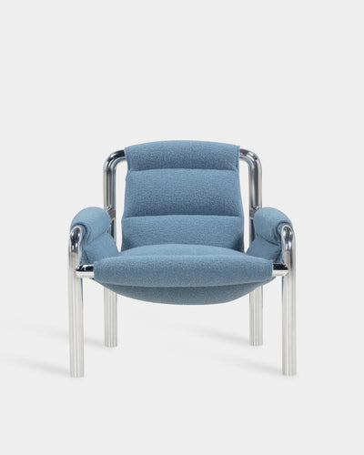 Atli Lounge Chair - Chrome - Sky Blue-Baru 0740