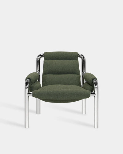 Atli Lounge Chair - Chrome - Forest Boucle-Cuddle 16