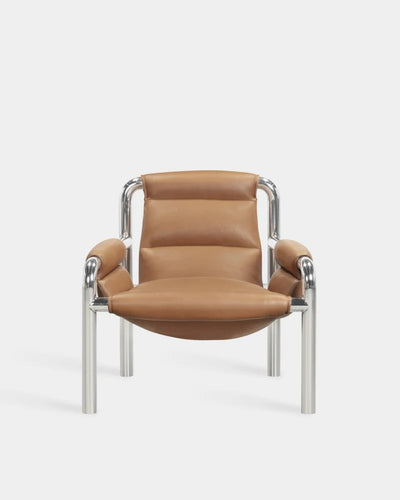 Atli Lounge Chair - Chrome - Cognac Parma Leather