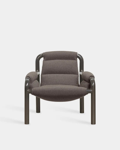 Atli Lounge Chair - Dark Grey Lacquer - Dark Brown Boucle-Cuddle 06