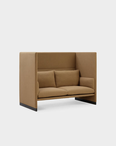 Case High Back 2 Seater Sofa - Saddle Brown-Blend 3001