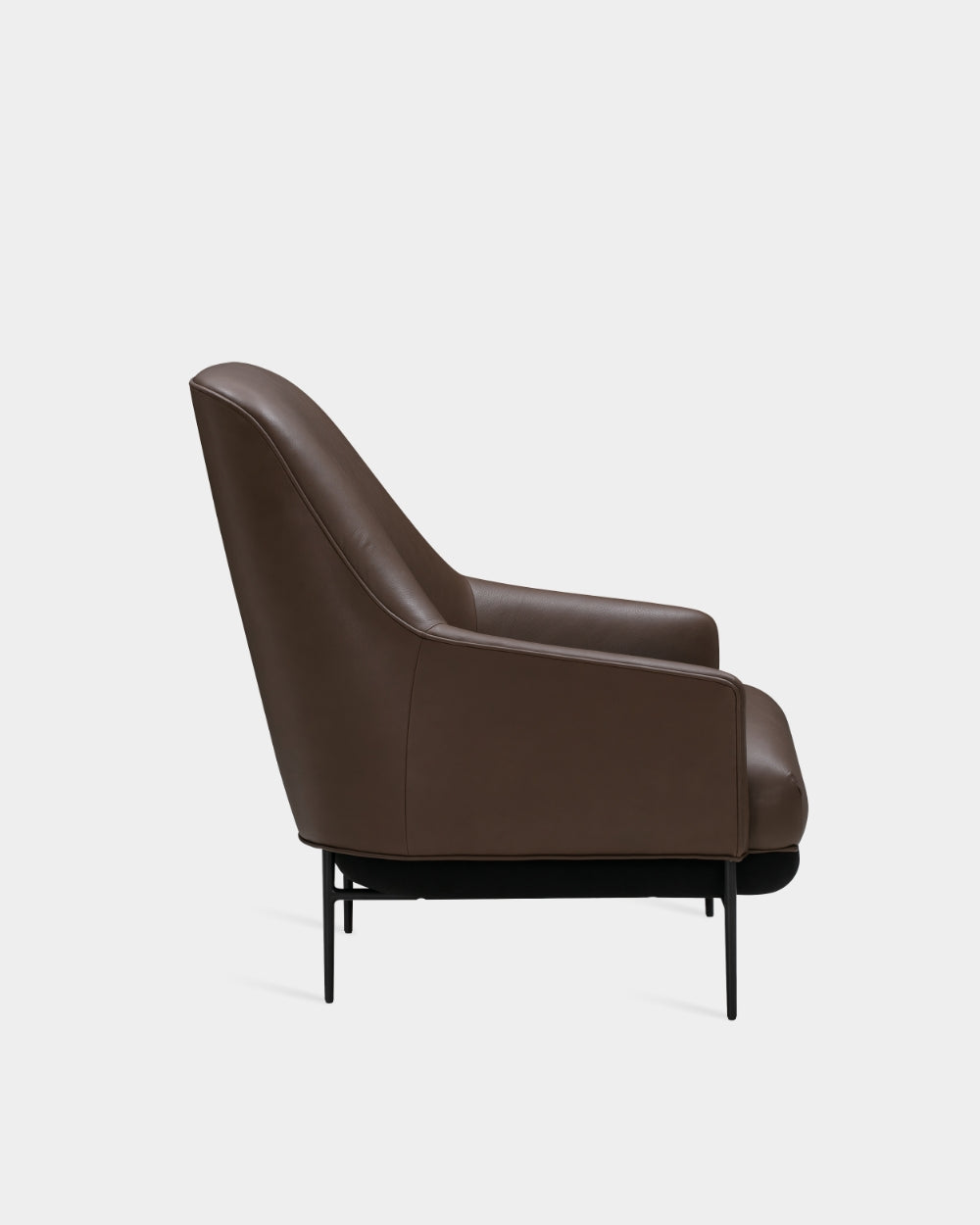 Chill High Back Lounge Chair - Marrone Parma Leather