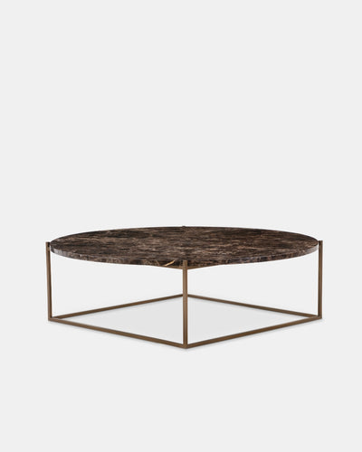 Circle Coffee Table - Dark Emperador Marble