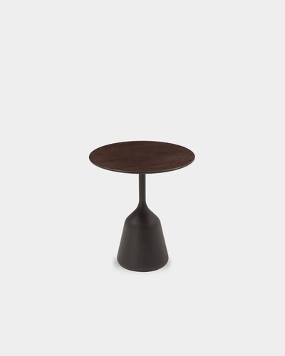 Coin Side Table - High - Dark Brown