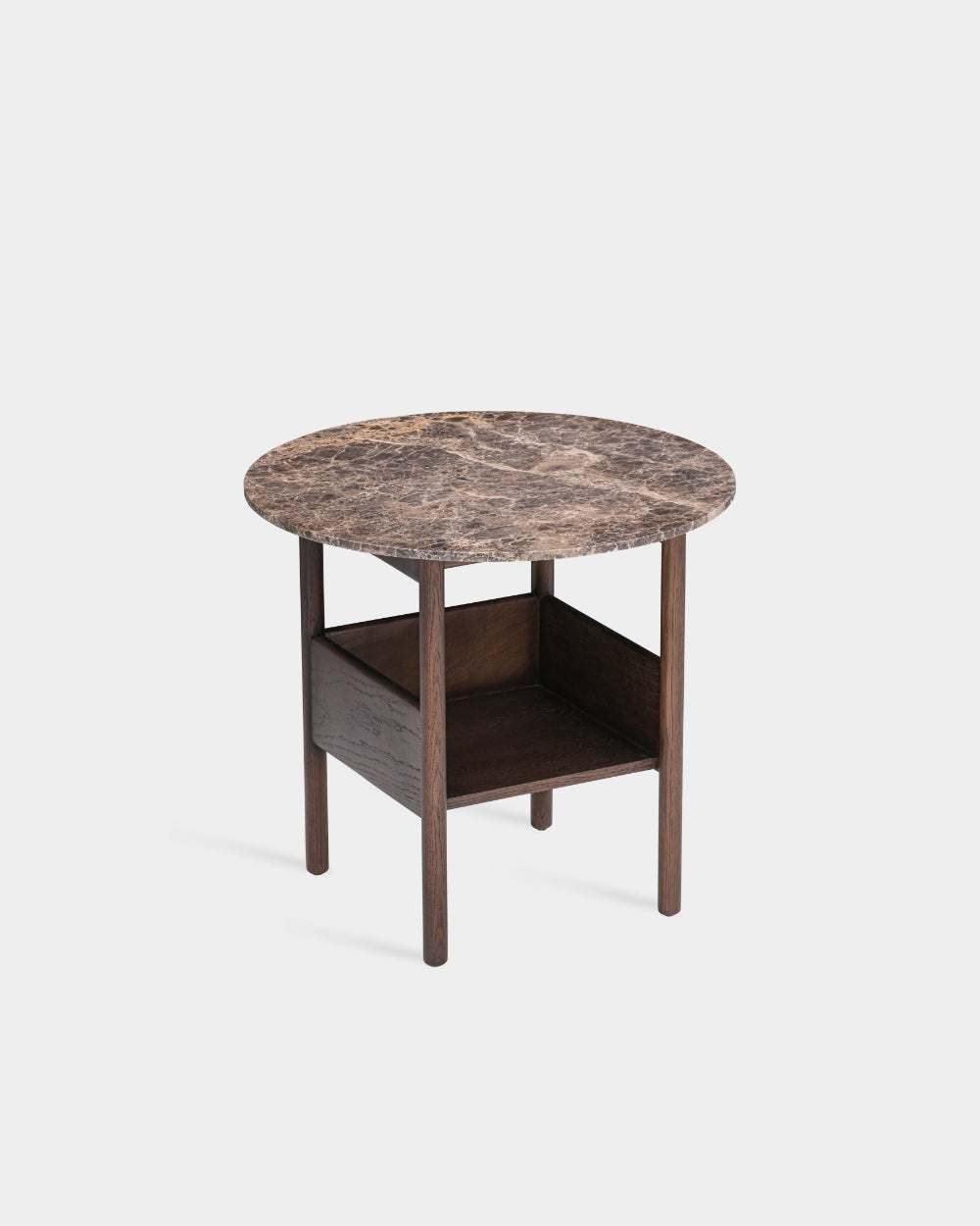 Collect Round Side Table - Dark Brown