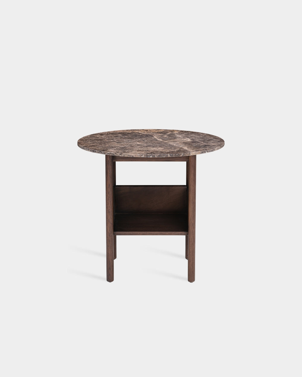 Collect Round Side Table - Dark Brown