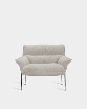 Duvet Lounge Chair - Chrome - Cream-Bosa 04