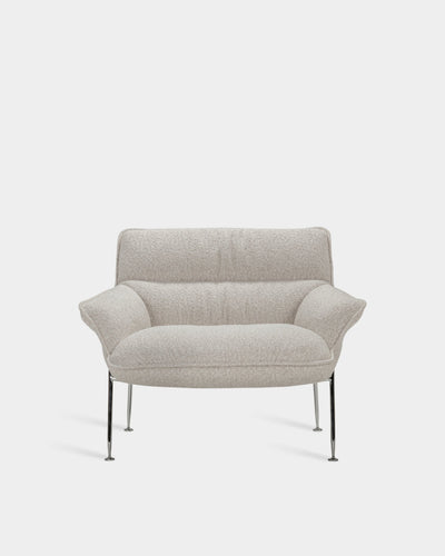 Duvet Lounge Chair - Chrome - Cream-Bosa 04