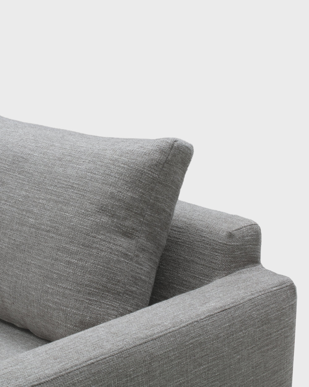 Edge V2 L Shape Sofa with Black Legs - Left Facing Chaise - Dark Grey-Julie 06