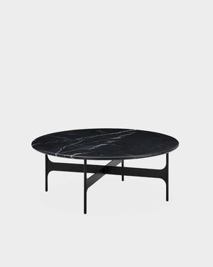 Floema Round Coffee Table - Black Marble