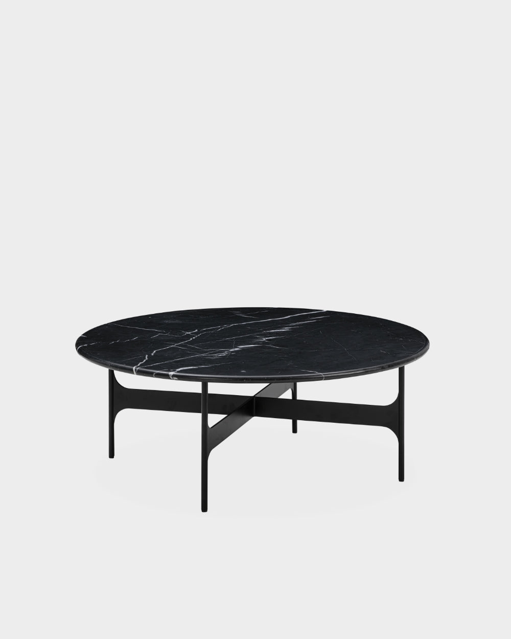 Floema Round Coffee Table - Black Marble
