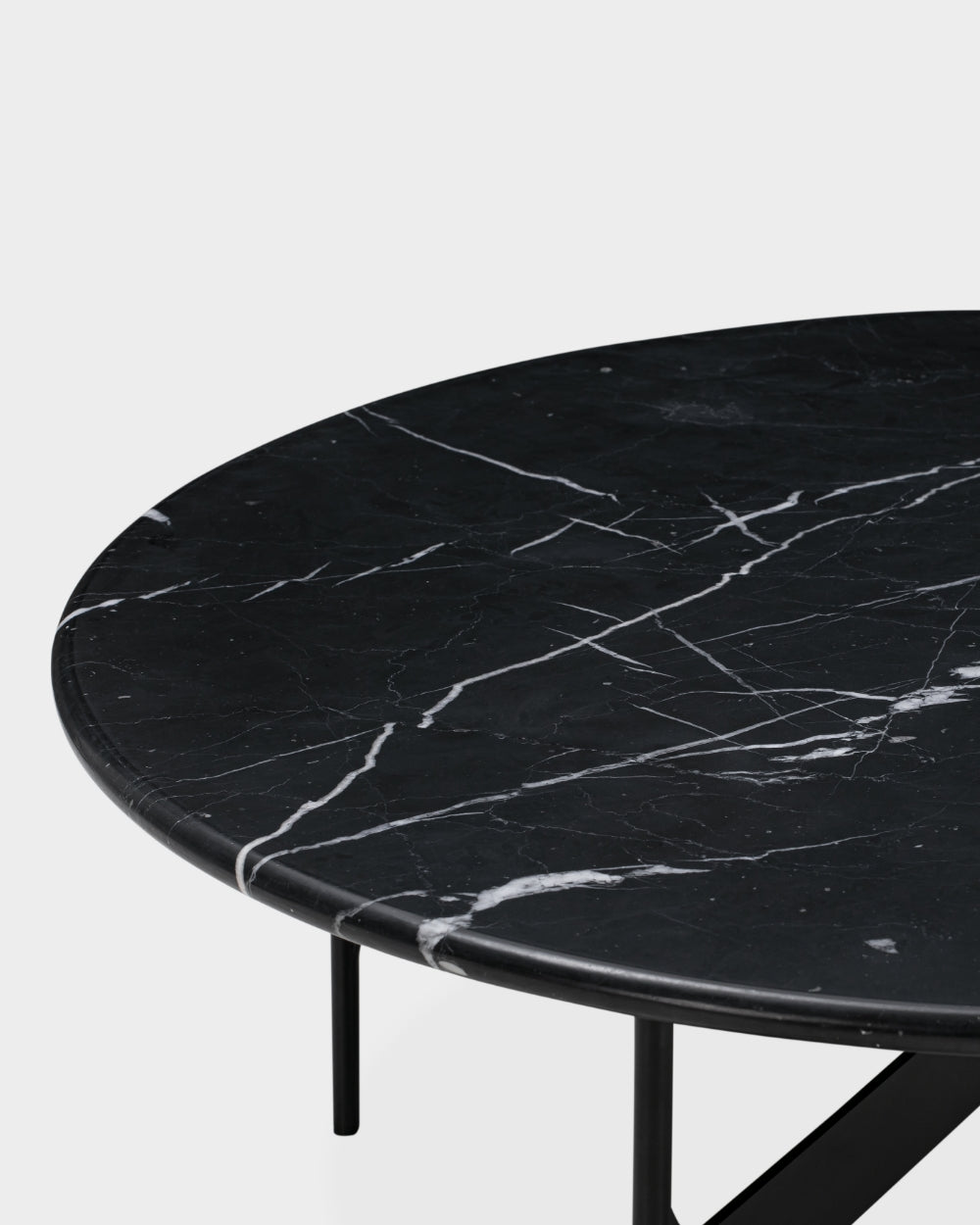 Floema Round Coffee Table - Black Marble