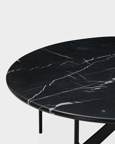 Floema Round Coffee Table - Black Marble
