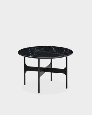 Floema Side Table - Medium - Black Marble