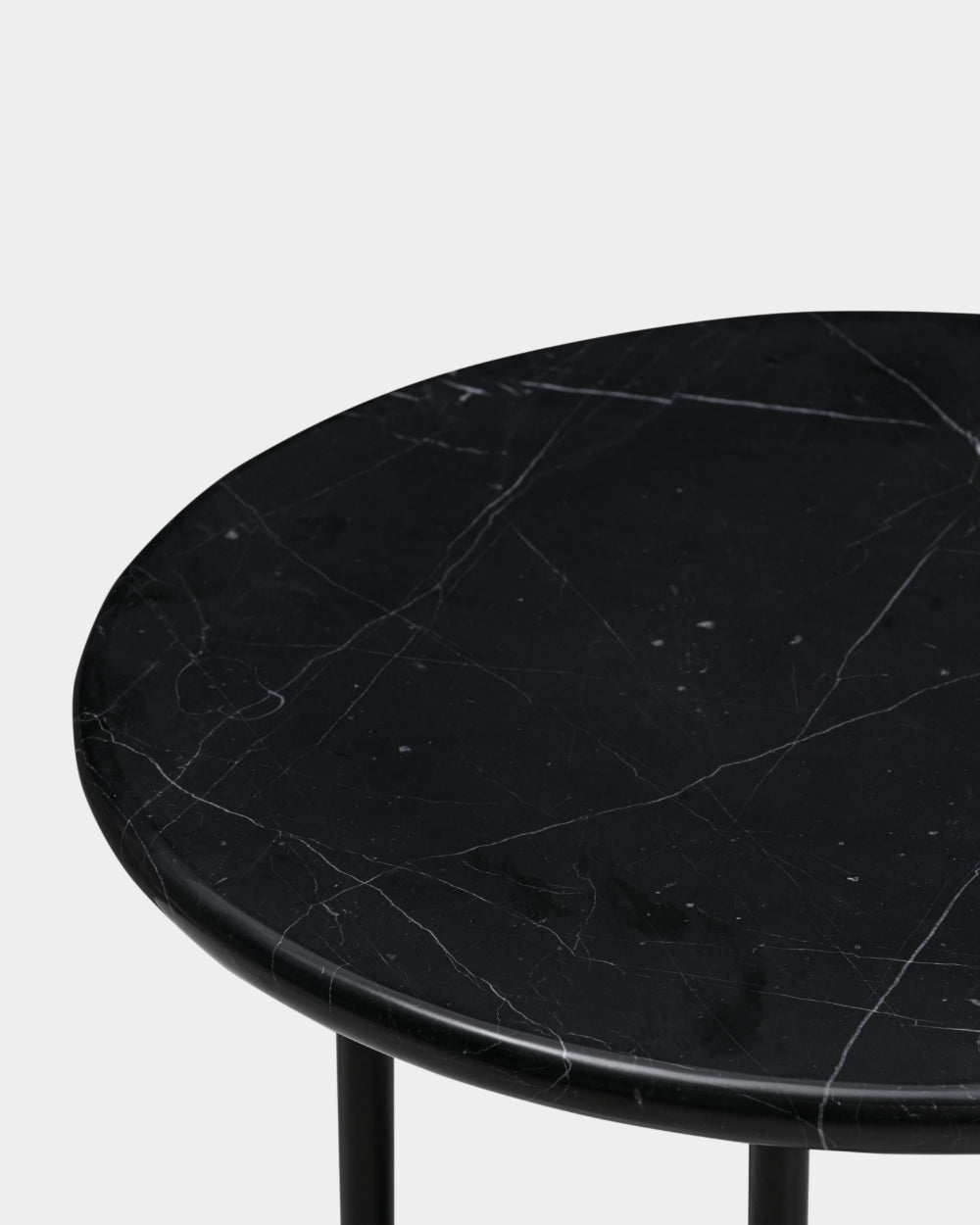 Floema Side Table - Medium - Black Marble