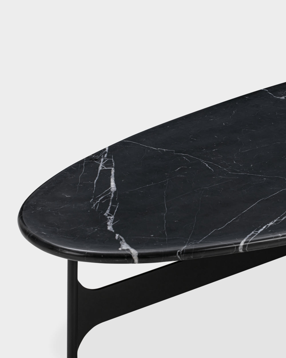 Floema Oval Coffee Table - Black Marble