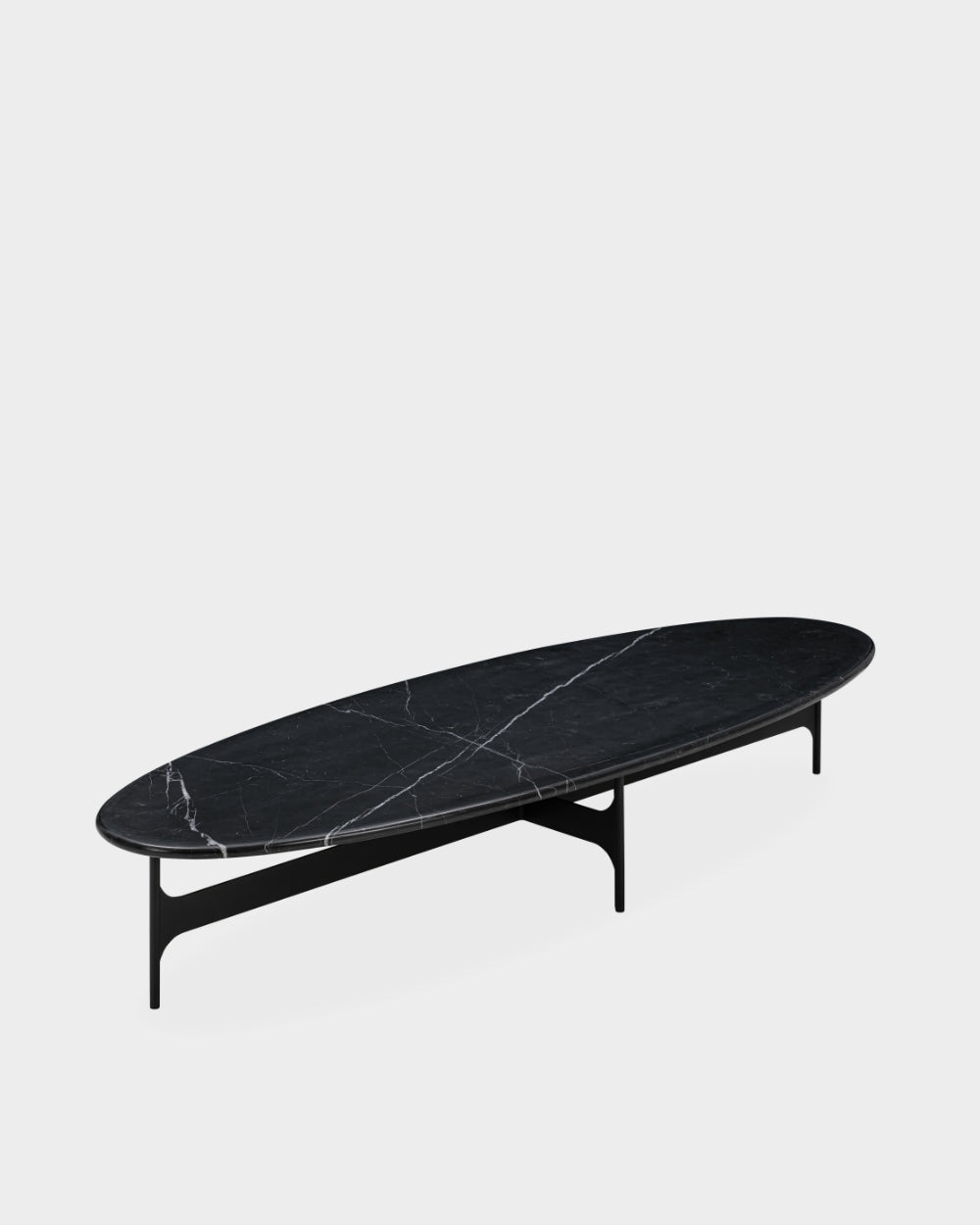 Floema Oval Coffee Table - Black Marble