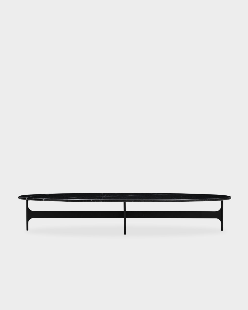 Floema Oval Coffee Table - Black Marble