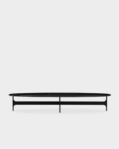 Floema Oval Coffee Table - Black Marble