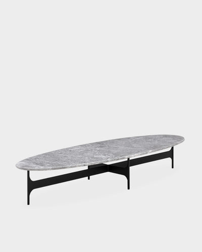 Floema Oval Coffee Table - Grey Marble
