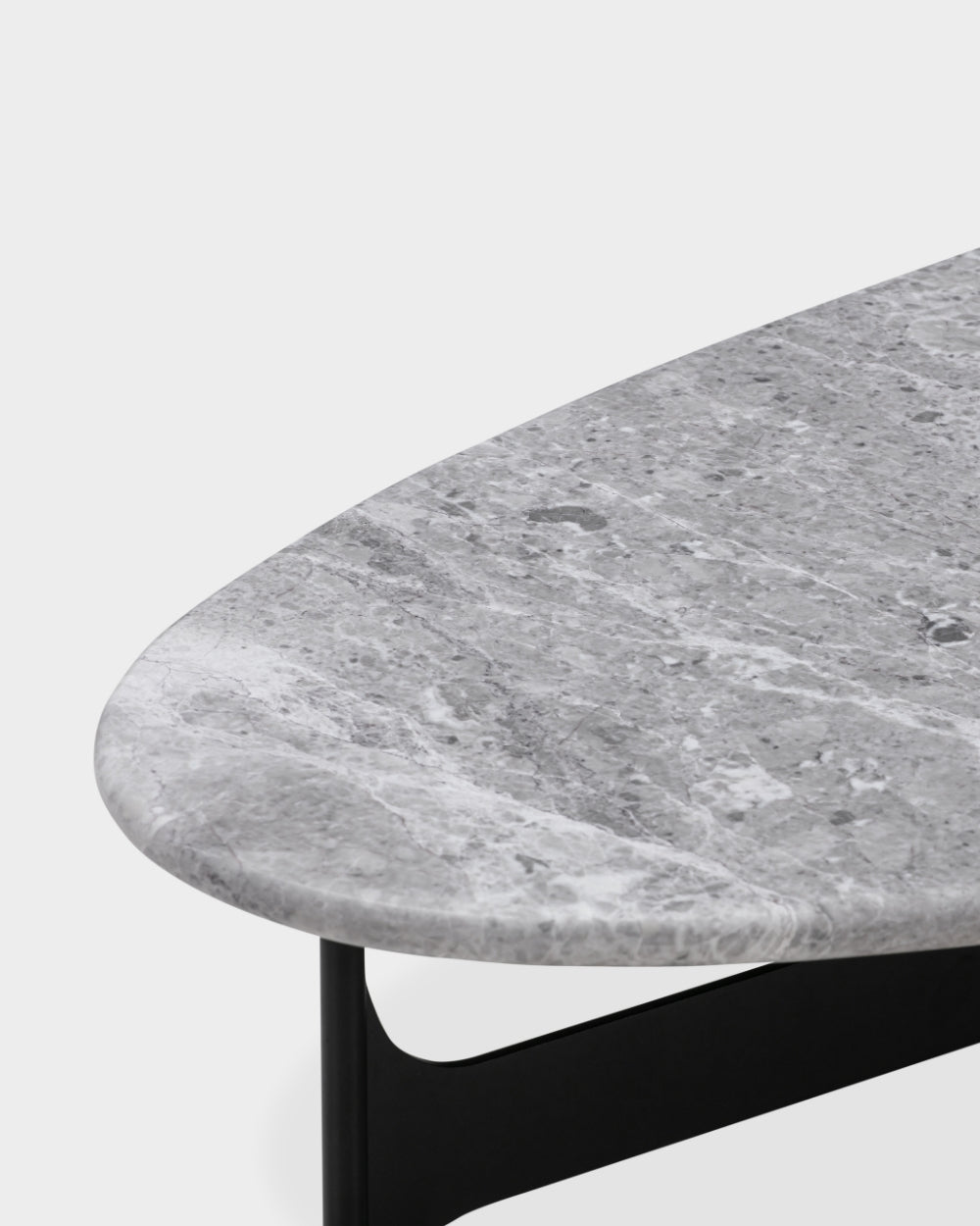 Floema Oval Coffee Table - Grey Marble