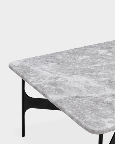 Floema Square Coffee Table - Grey Marble