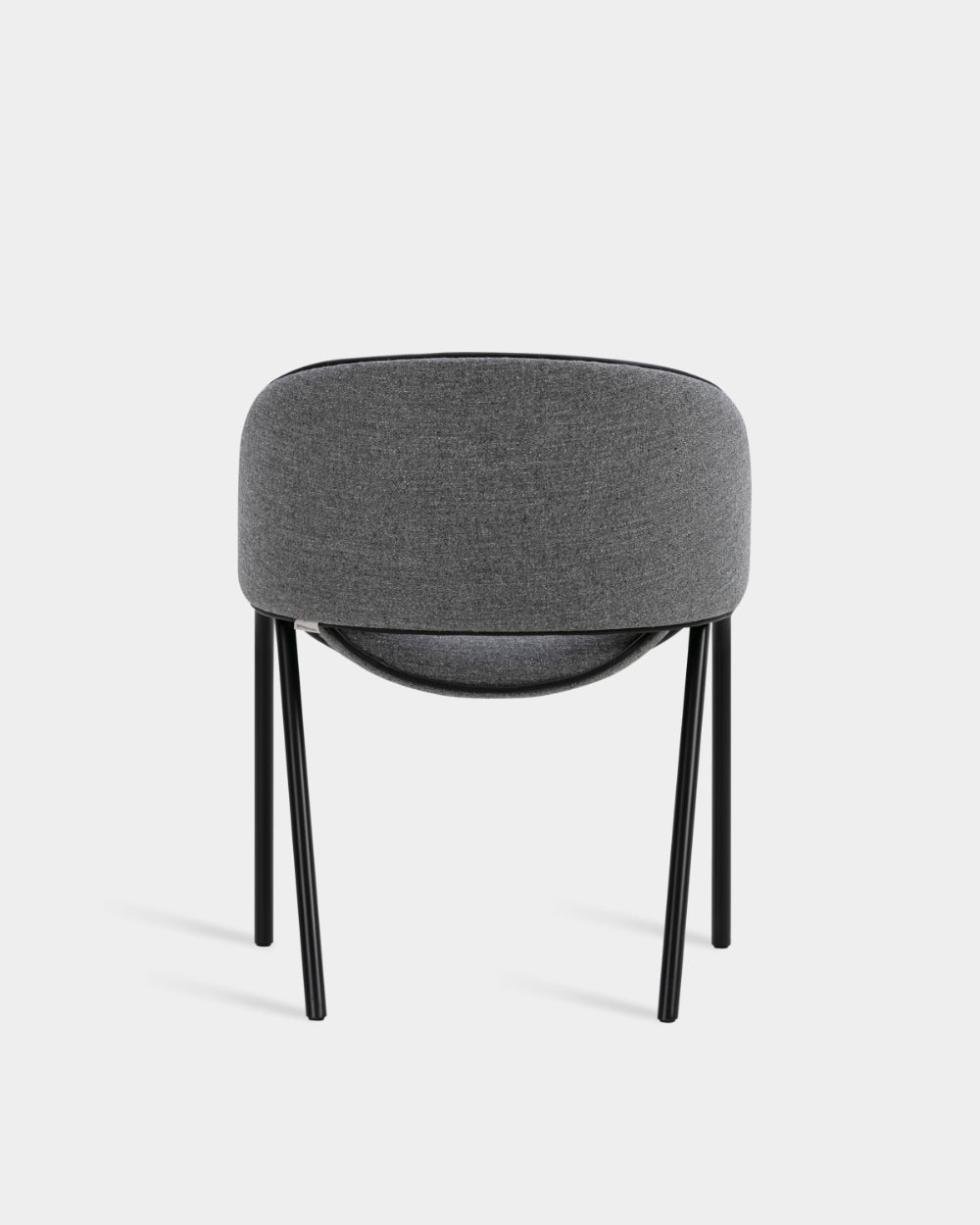 Folium Dining Chair with Leather Piping - Grey-Agata 04