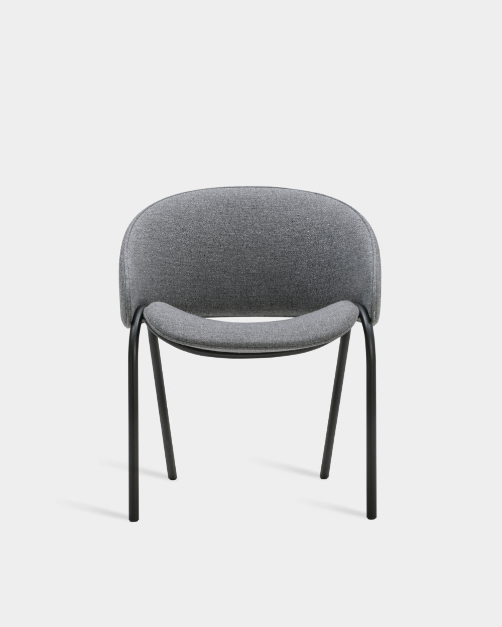 Folium Dining Chair with Leather Piping - Grey-Agata 04