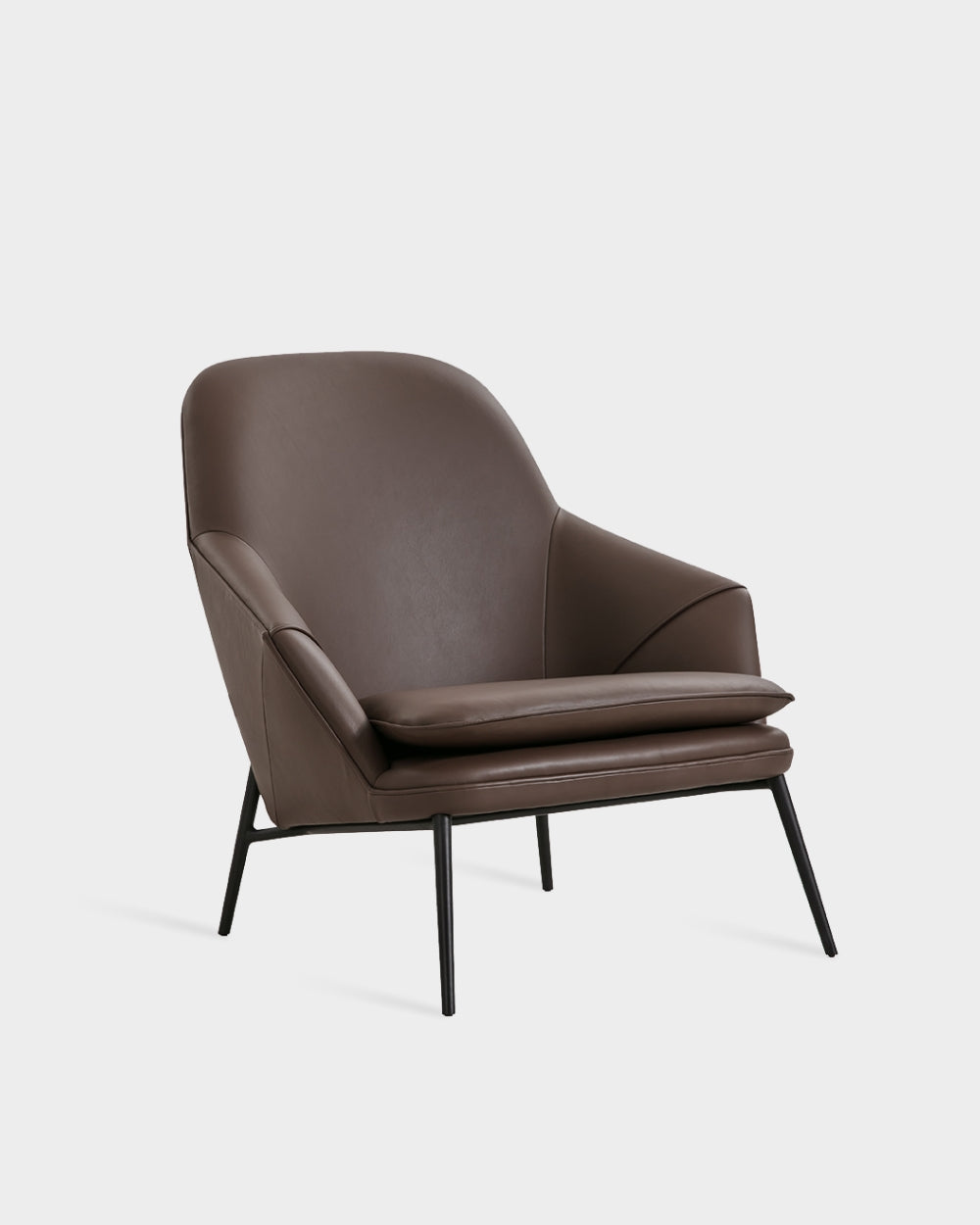 Hug Lounge Chair - Marrone Parma Leather