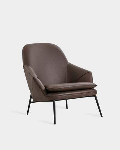 Hug Lounge Chair - Marrone Parma Leather