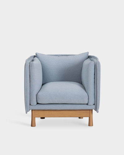 Kite Club Arm Chair - Dark Brown - Baby Blue-Cyber 2401