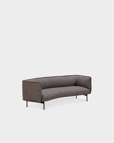 Lilin Curved 2.5 Seater Sofa - Grey-Alma 04