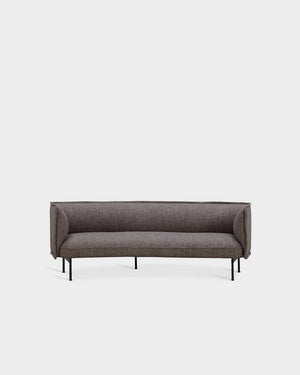 Lilin Curved 2.5 Seater Sofa - Grey-Alma 04