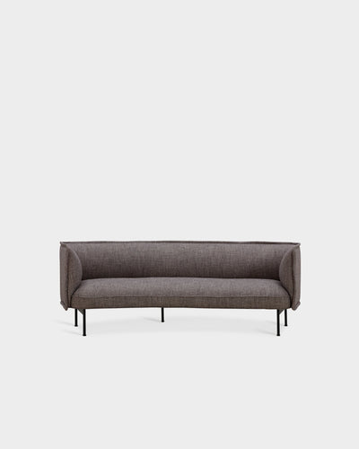 Lilin Curved 2.5 Seater Sofa - Grey-Alma 04