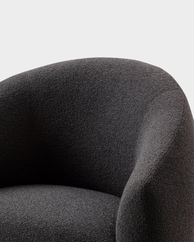 Lobby Lounge Chair - Charcoal Boucle-Cuddle 08