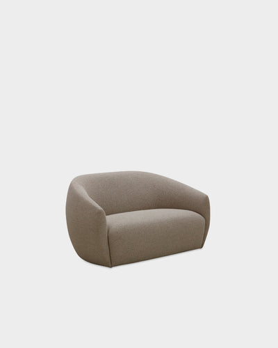 Lilin Curved 2.5 Seater Sofa - Light Brown Boucle-Cuddle 04