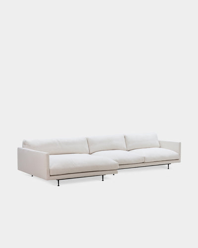 Maho V6 L Shape Sofa - Left Facing Chaise - White Boucle-Cuddle 02