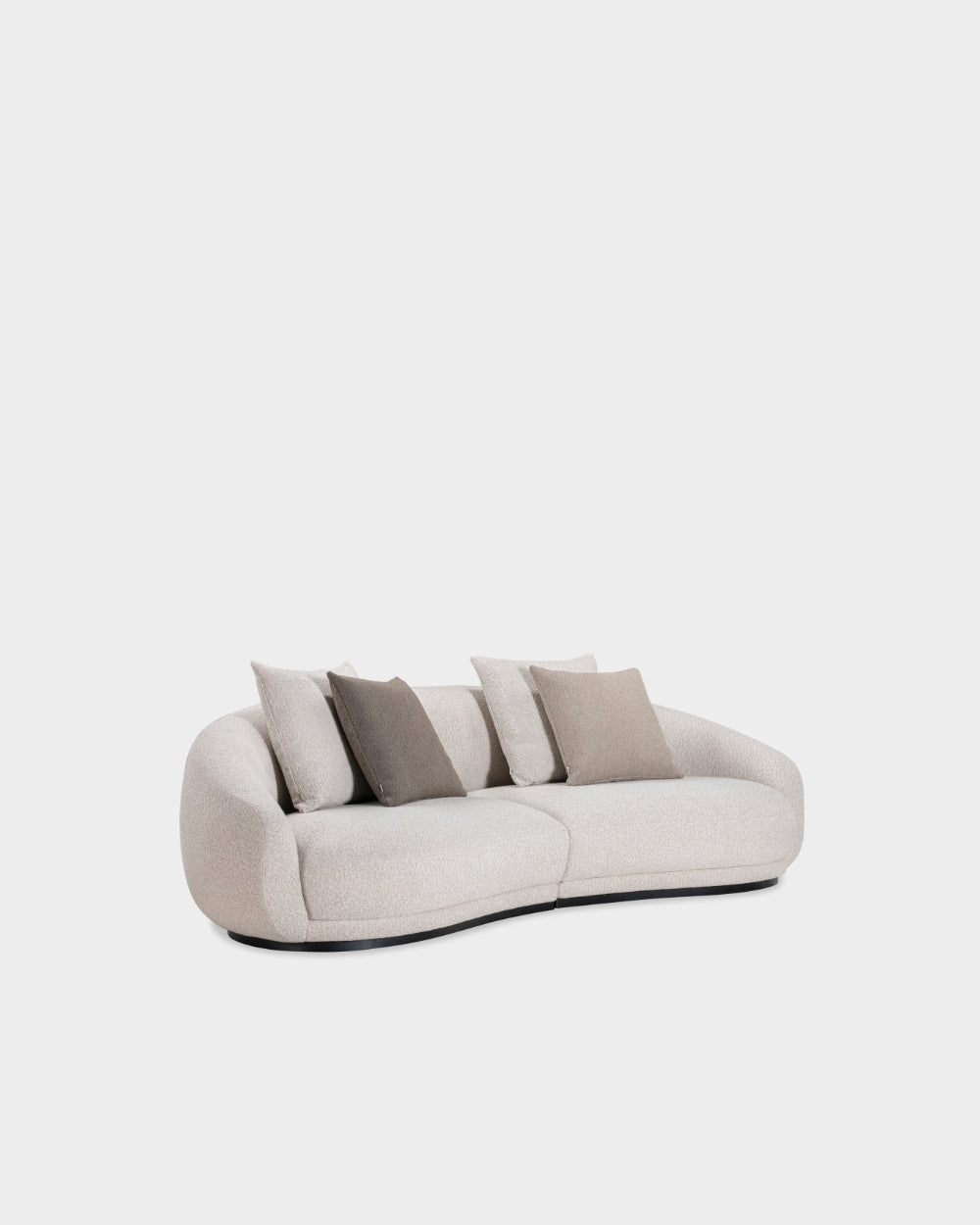 Montholon Curved 3 Seater Sofa - Cream-Bosa 04
