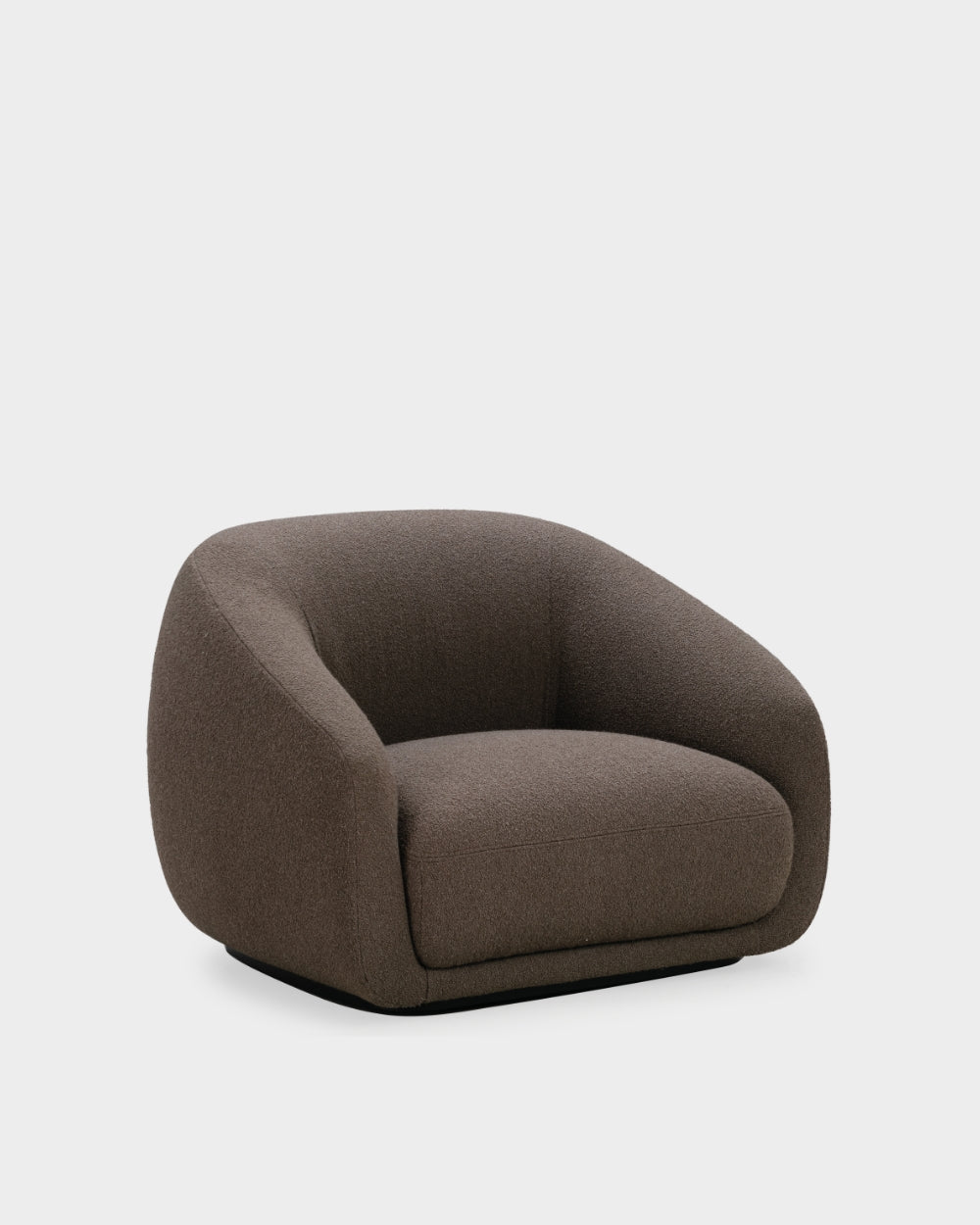 Montholon Lounge Chair - Dark Brown Boucle-Cuddle 06
